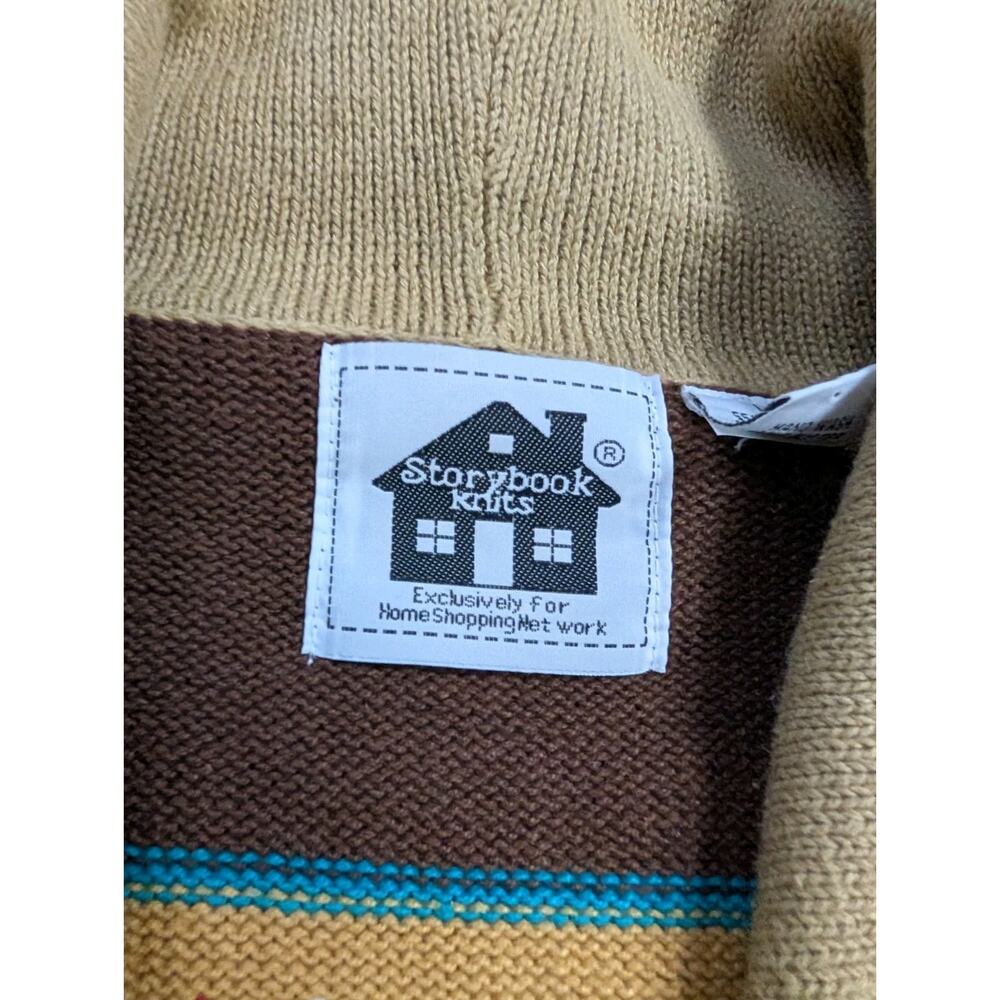 KNITS BY STORYBOOK Womens Native American Southwestern Button Cardigan Large - Picture 8 of 16
